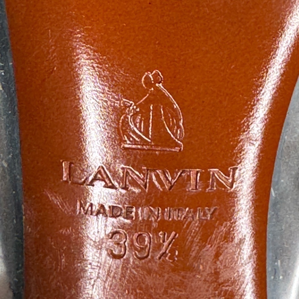 Lanvin Crystal Cap Toe Clear Heels Sz 39.5 - Picture 7 of 7
